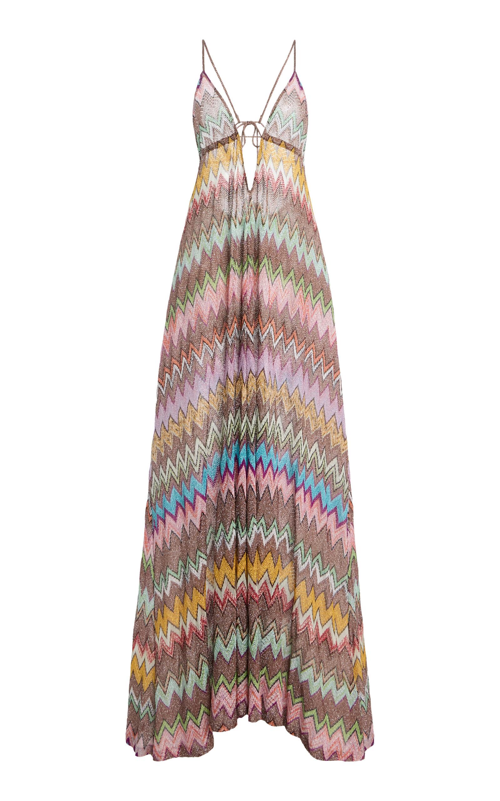Missoni Metallic-Knit Maxi Cover-Up Dress - Moda Operandi by MISSONI