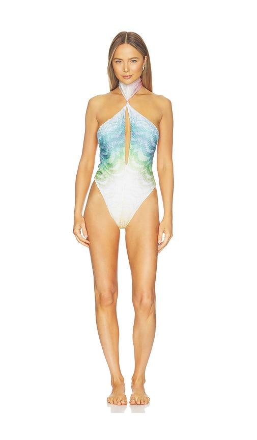 Missoni One Piece in White,Blue by MISSONI