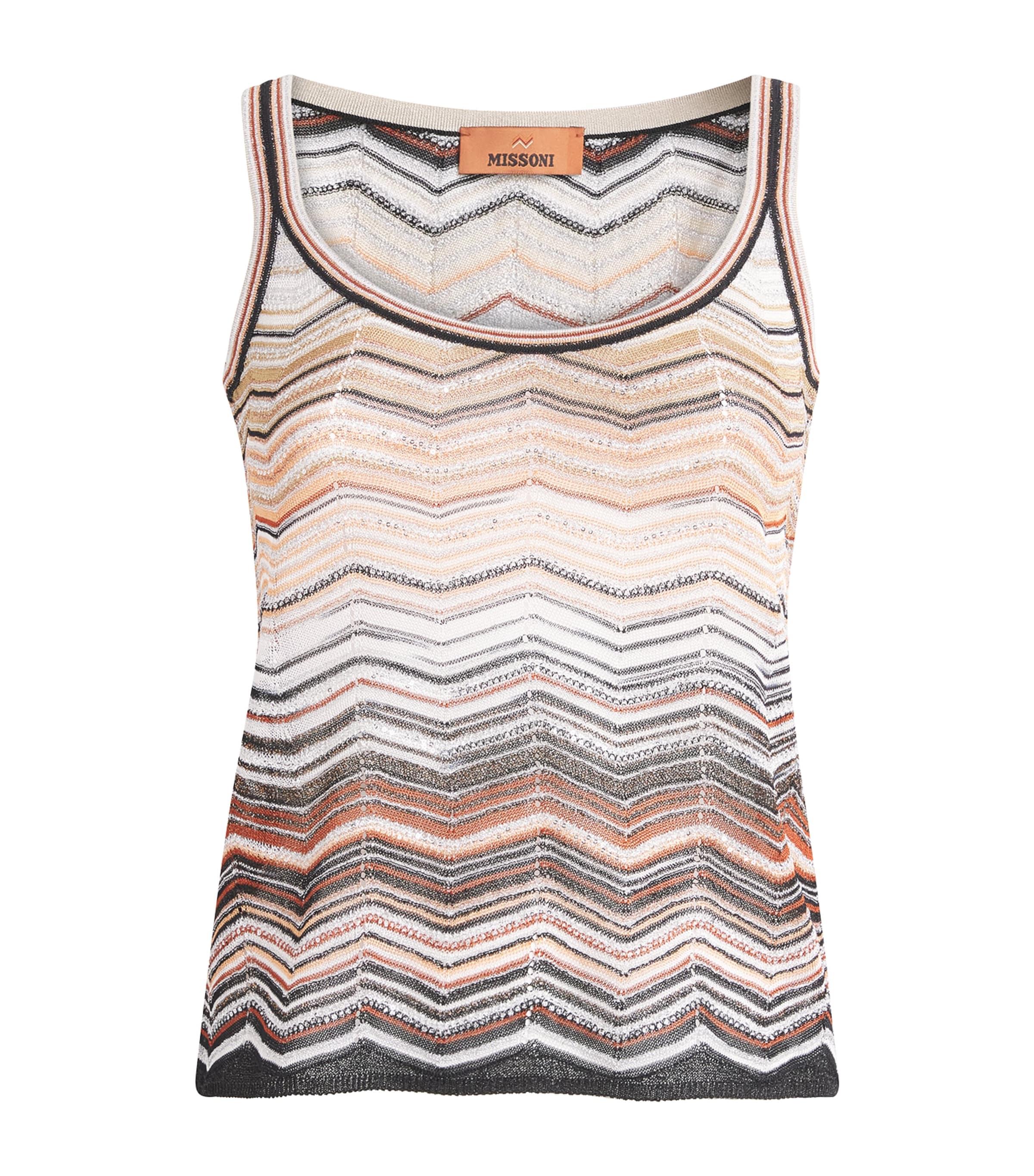 Missoni Sequinned Zigzag Tank Top by MISSONI