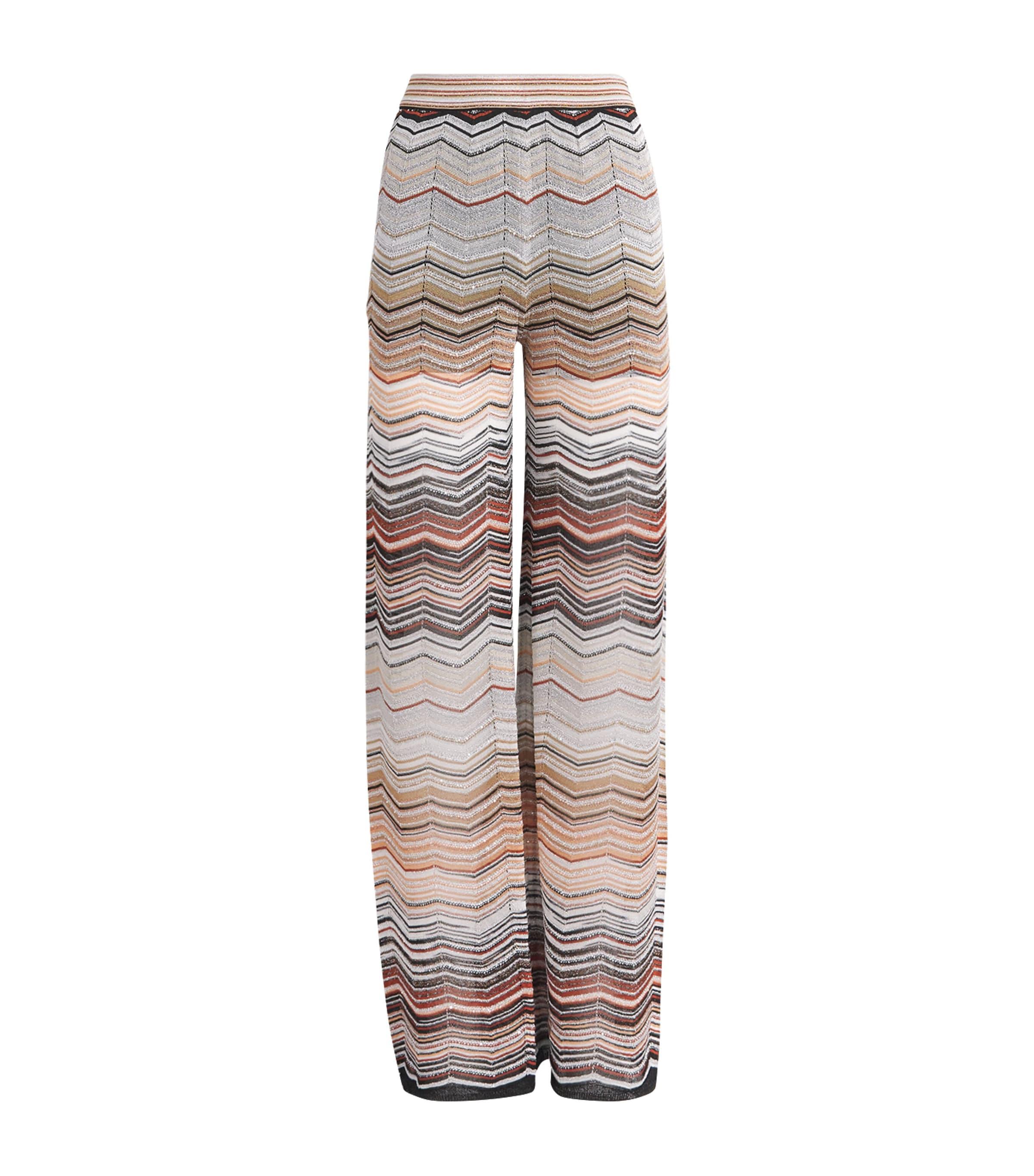 Missoni Sequinned Zigzag Wide-Leg Trousers by MISSONI