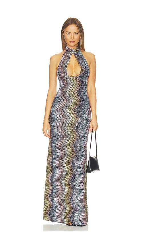 Missoni Sleeveless Long Dress in Black by MISSONI