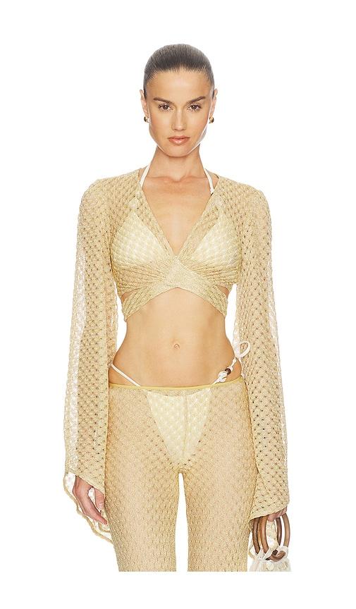 Missoni Top in Metallic Gold by MISSONI