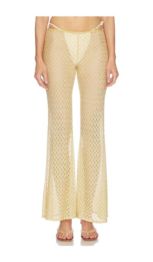 Missoni Trousers in Metallic Gold by MISSONI