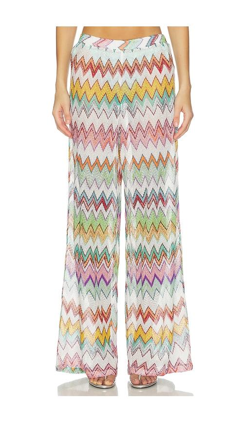 Missoni Wide Leg Trousers in White by MISSONI