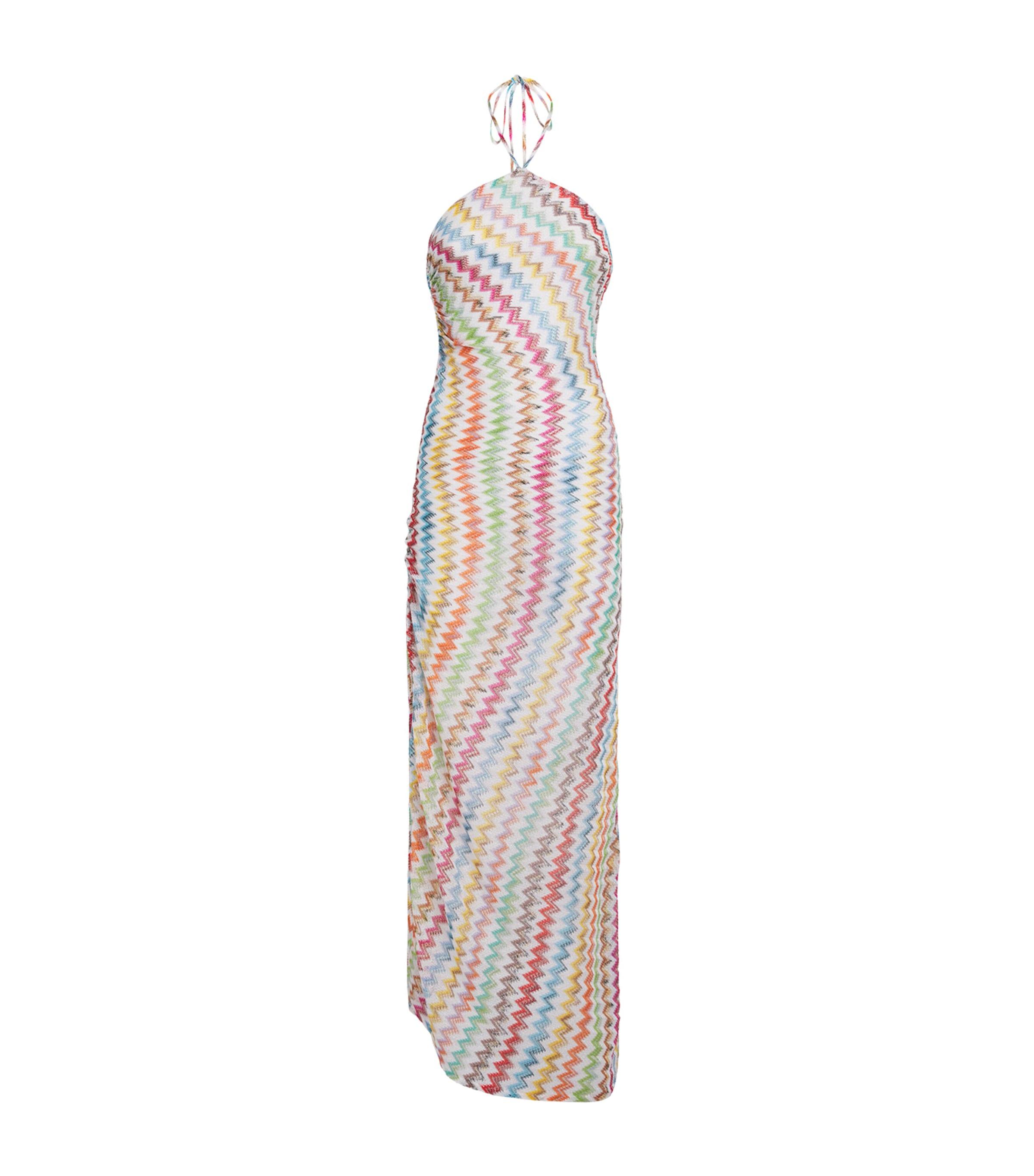 Missoni Zigzag Playful Halterneck Maxi Dress by MISSONI