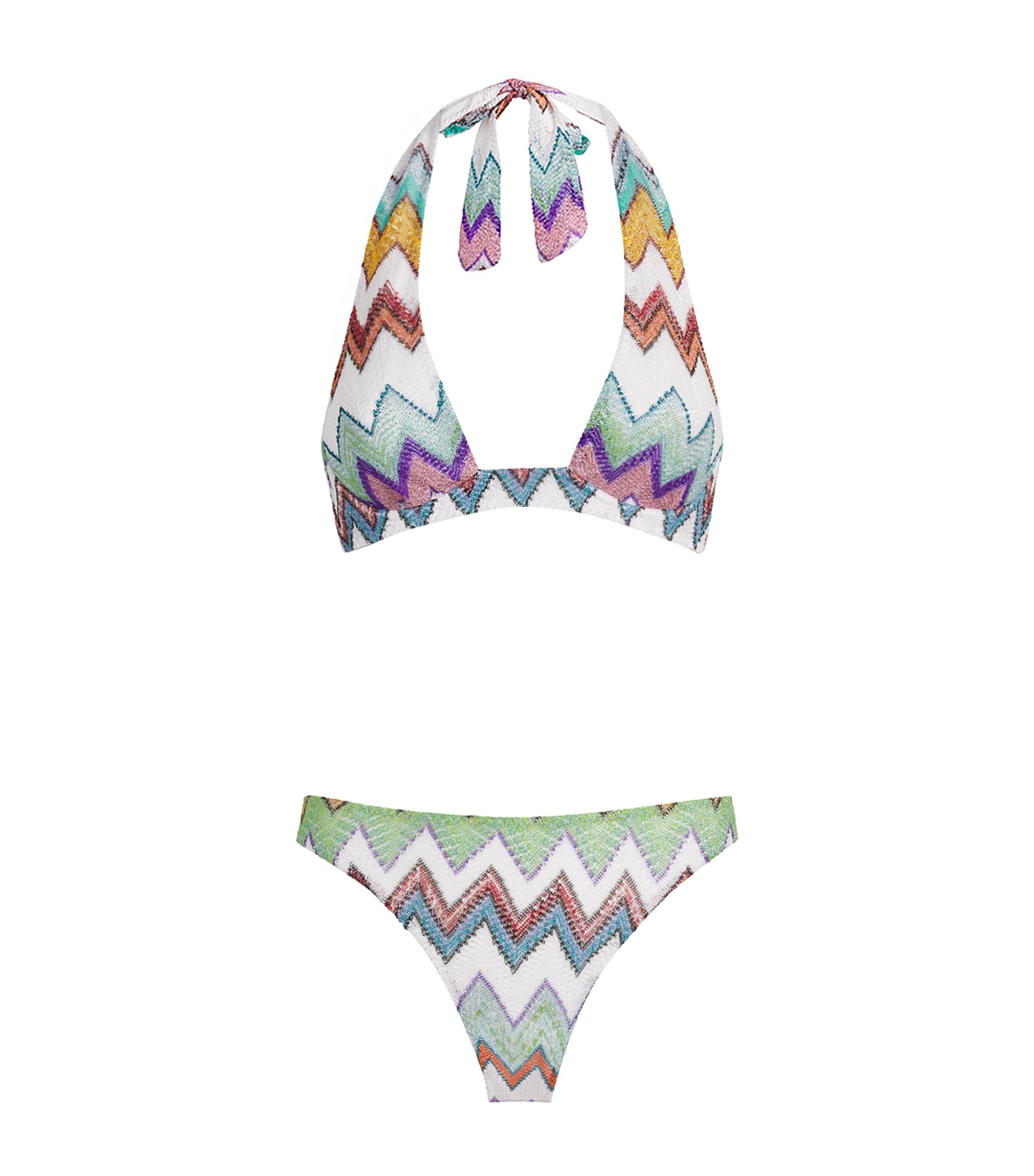 Missoni Zigzag Plunge Halterneck Bikini by MISSONI