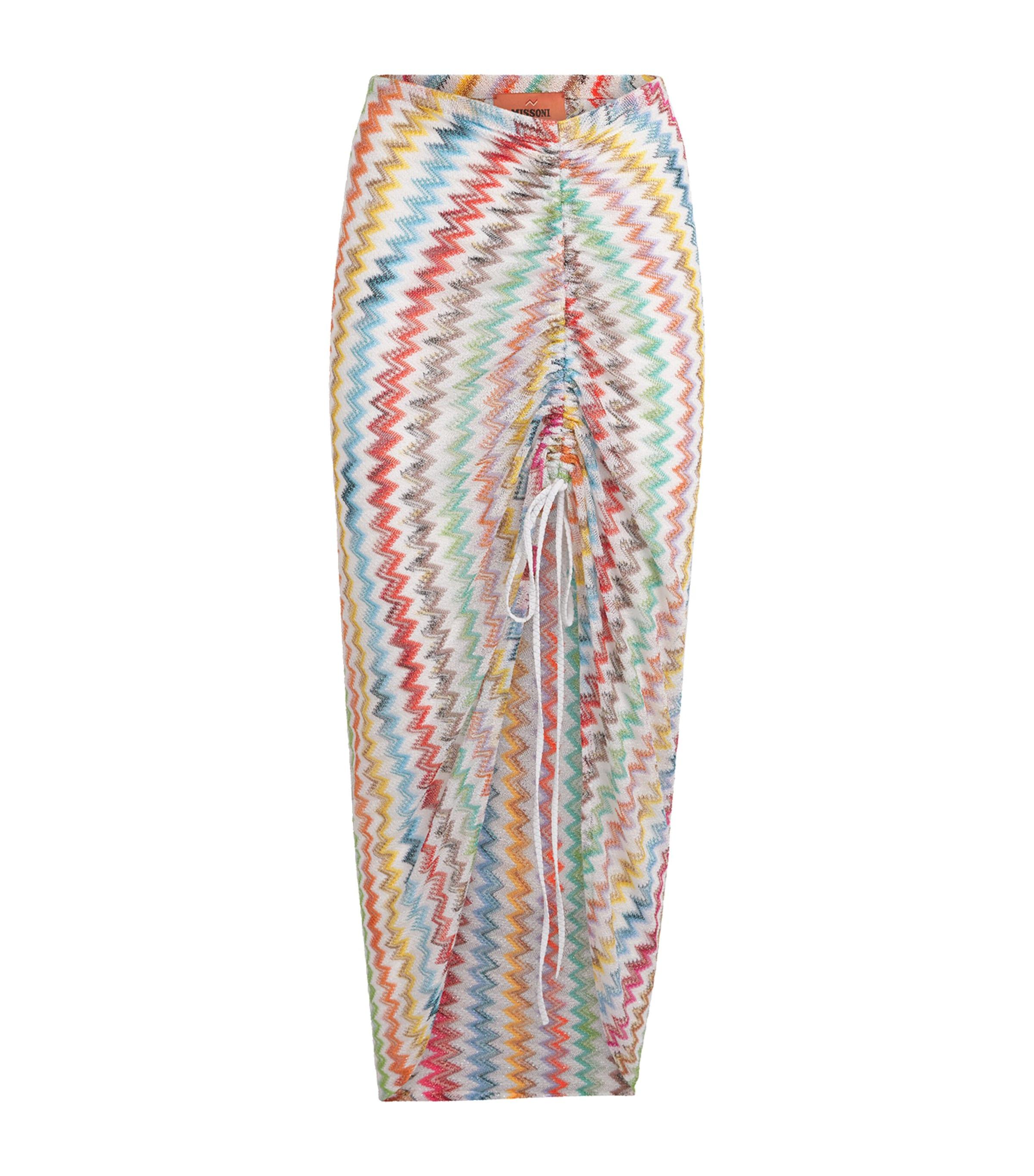 Missoni Zigzag Ruched Maxi Skirt by MISSONI