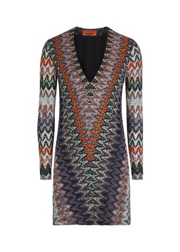Patterned fine-knit mini dress by MISSONI