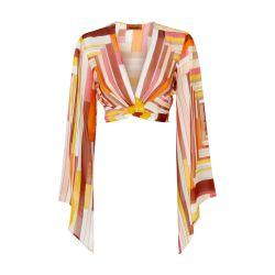 Printed silk crop top by MISSONI