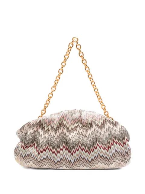 Raschel zig-zag pattern clutch bag by MISSONI