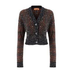 Ribbed cropped cardigan with sequins by MISSONI