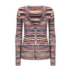 Ribbed viscose and wool slub cardigan by MISSONI