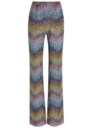 Sequin-embellished metallic-knit trousers by MISSONI