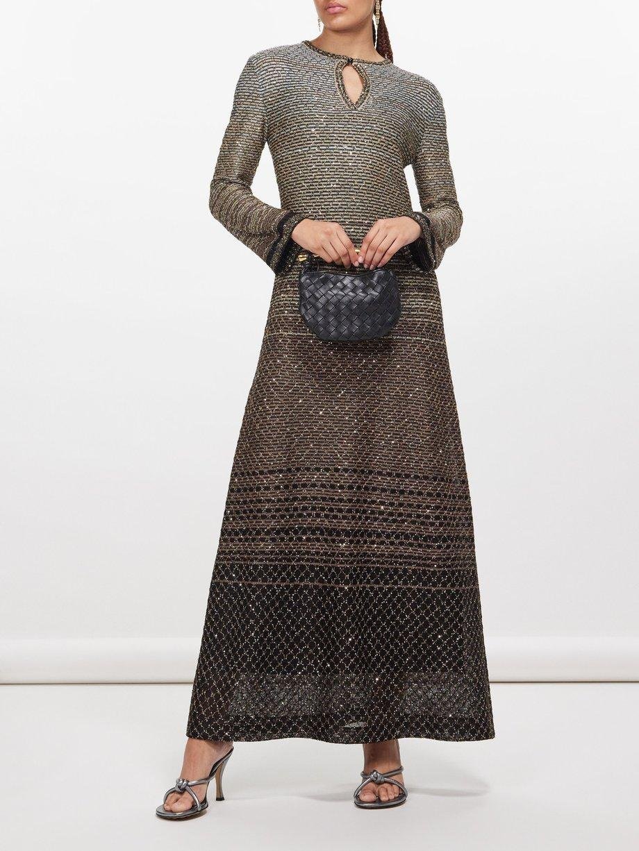 Sequinned knit maxi dress by MISSONI
