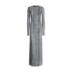 Sequins and cut-out detail long dress by MISSONI