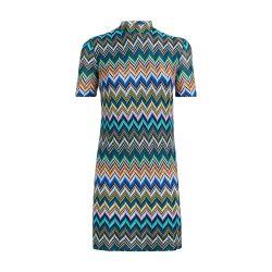 Short-sleeved mini-dress in zig zag viscose by MISSONI