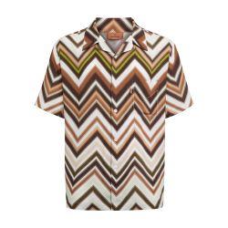 Short-sleeved shirt in viscose with chevron print by MISSONI
