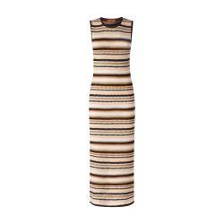 Sleeveless midi dress in striped wool and viscose by MISSONI