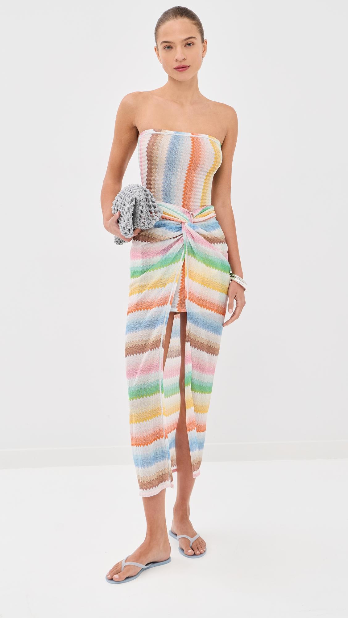 Strapless Long Cover Up Dress by MISSONI