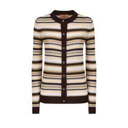 Striped cotton and viscose cardigan with contrasting piping by MISSONI
