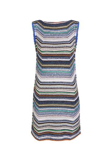 Striped metallic-knit mini dress by MISSONI