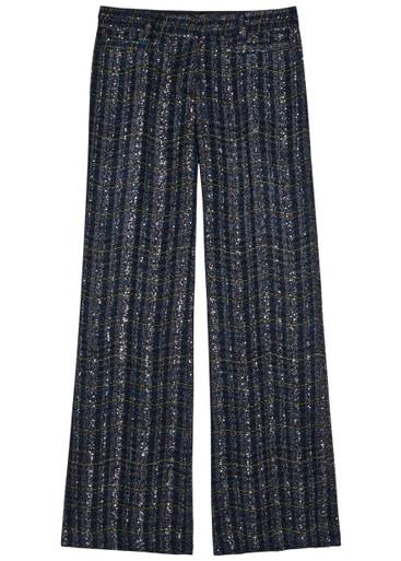 Striped metallic-weave trousers by MISSONI