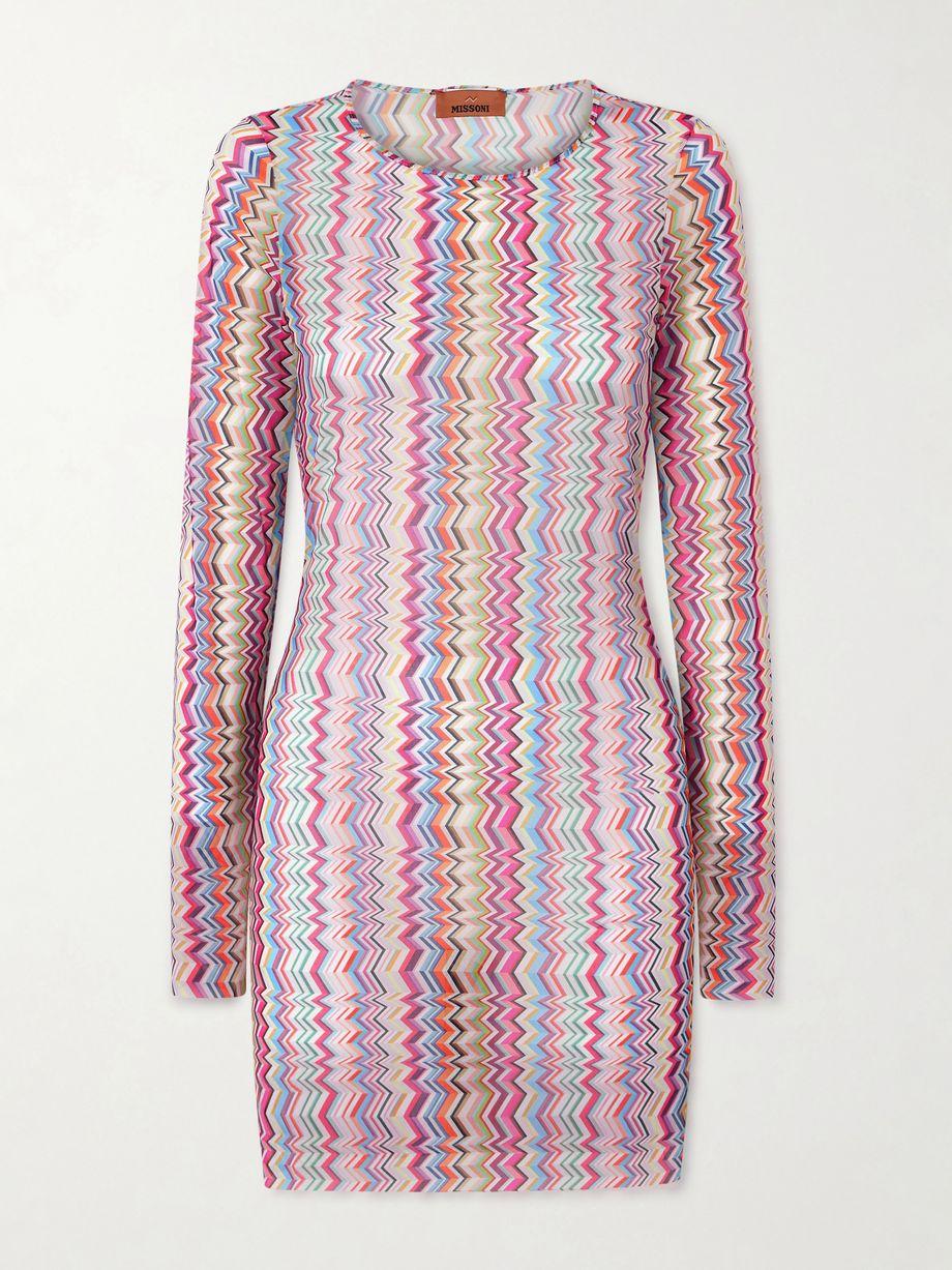 Striped stretch-jersey mini dress by MISSONI