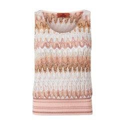 Tank top in lamé viscose blend with wave motif by MISSONI