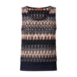 Tank top in lamé viscose blend with wave motif by MISSONI