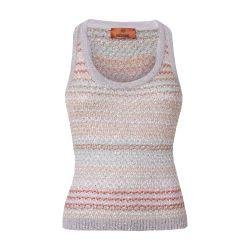 Tank top in mesh knit with sequin appliqué by MISSONI