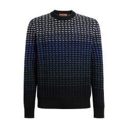 Textured virgin wool knit crew-neck sweater by MISSONI