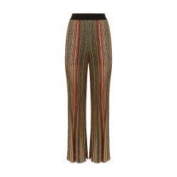 Trousers in vertical striped knit with sequins by MISSONI