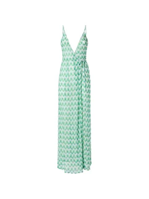 V-neck floral-pattern beach dress by MISSONI