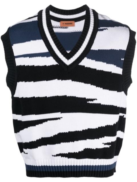 V-neck knitted vest top by MISSONI
