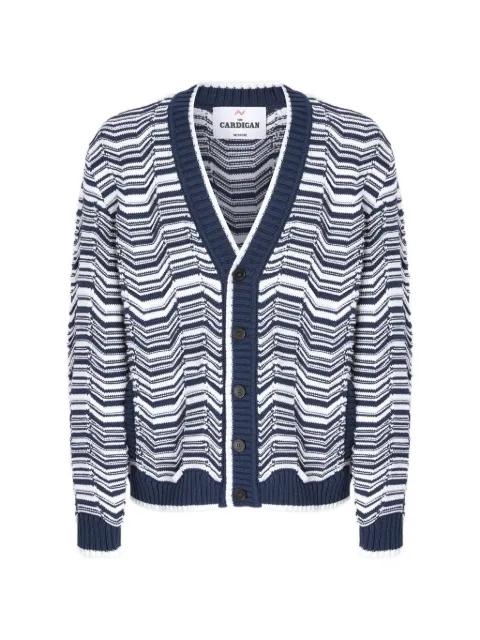 V-neck striped-pattern cardigan by MISSONI