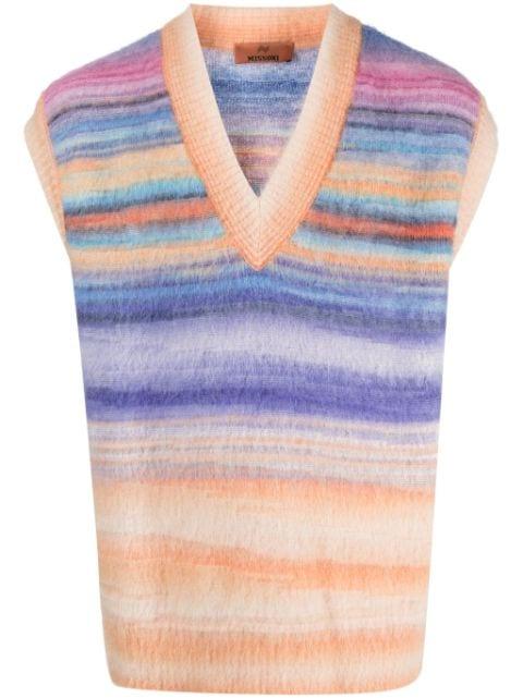 V-neck striped vest by MISSONI