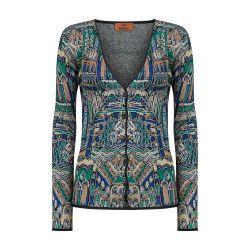 Viscose and wool lamÈ cardigan with Venezia motif by MISSONI