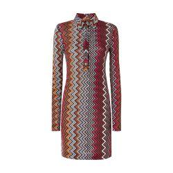Viscose and wool zigzag polo cut dress by MISSONI