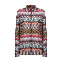 Viscose chevron knit shirt with lurex by MISSONI