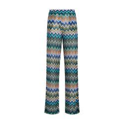 Viscose offset zigzag straight trousers by MISSONI