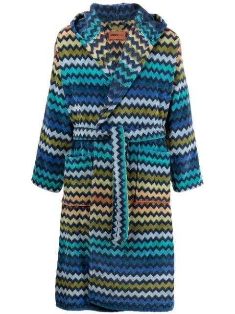 Warner zigzag-pattern bathrobe by MISSONI