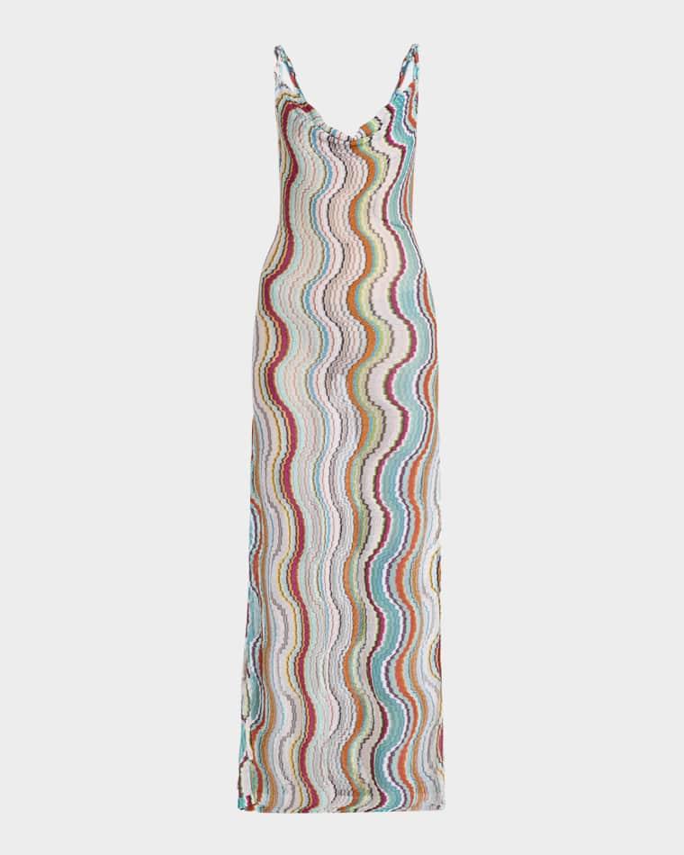 Wave Multicolor Chevron Maxi Dress Coverup by MISSONI