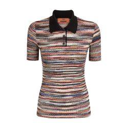 Wool and viscose knit short-sleeved polo shirt by MISSONI