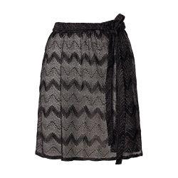 Wrap cover-up mini skirt in zig zag lamé by MISSONI