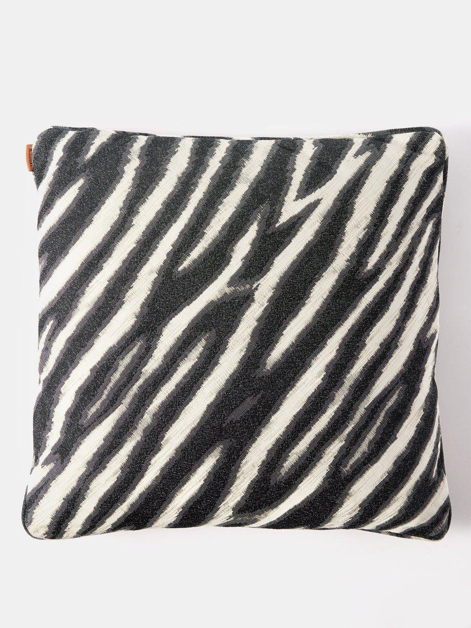 Zambia tiger-jacquard cushion by MISSONI