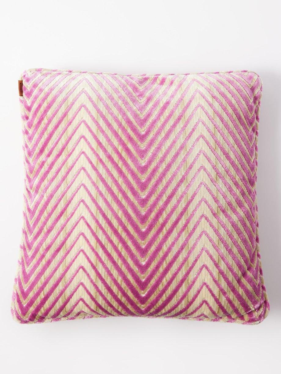 Ziggy zigzag-jacquard cushion by MISSONI