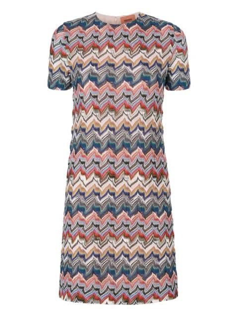 Zigzag Lamé knit mini dress by MISSONI