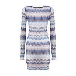 Zigzag crochet dress with lurex by MISSONI