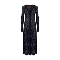 Zigzag knit long cardigan with lurex and sequins by MISSONI