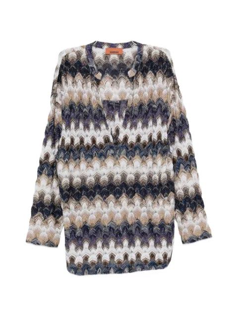 Zigzag metallic blouse by MISSONI